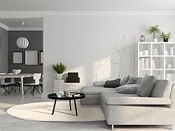 Ronde vloerkleden (sisal) - Agave (zilver/grijs)