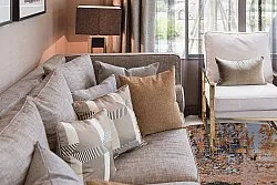 Rond vloerkleed - Tizzano (goud/multi)