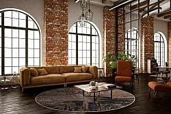 Rond vloerkleed - Tizzano (goud/multi)