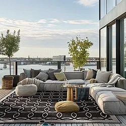 Vloerkleden voor binnen en buiten - Dewey (zwart)