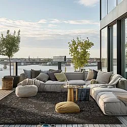 Vloerkleden voor binnen en buiten - Ellstin (zwart)