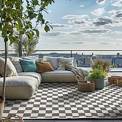 Vloerkleden voor binnen en buiten - Lucida (zwart)