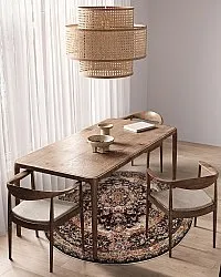 Rond vloerkleed - Vakifli (zwart/multi)