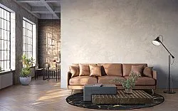 Rond vloerkleed - Vieste (antraciet/goud)