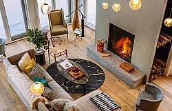 Rond vloerkleed - Vieste (antraciet/goud)