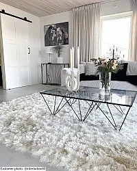 Hoogpolig vloerkleed - Janjira (wit)