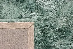 Hoogpolig vloerkleed - Janjira (blauw/groen)