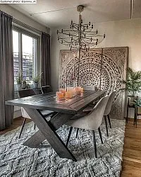 Hoogpolig vloerkleed - Everett (grijs)