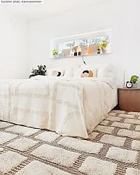 Hoogpolig vloerkleed - Lousa (beige)