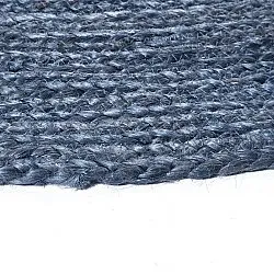Rond jute vloerkleed - Amasia (blauw)