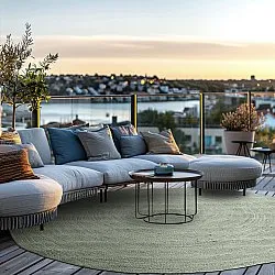 Rond jute vloerkleed - Amasia (grijs)