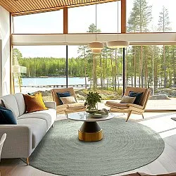Rond jute vloerkleed - Amasia (grijs)