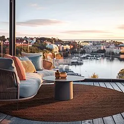 Rond jute vloerkleed - Amasia (koffie)