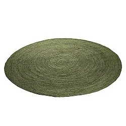 Rond jute vloerkleed - Amasia (militair groen)