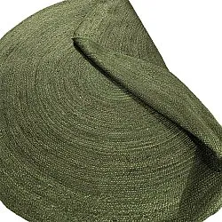 Rond jute vloerkleed - Amasia (militair groen)