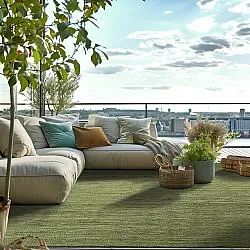 Jute-vloerkleed - Amasia (militair groen)