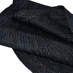 Rond jute vloerkleed - Amasia (donkerblauw)