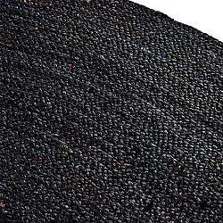 Rond jute vloerkleed - Amasia (donkerblauw)