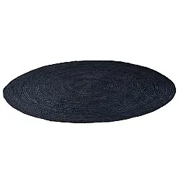 Rond jute vloerkleed - Amasia (donkerblauw)