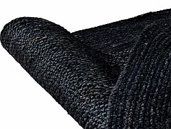 Rond jute vloerkleed - Amasia (donkerblauw)