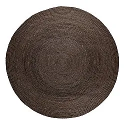 Rond jute vloerkleed - Amasia (donker taupe)