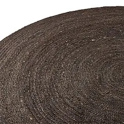 Rond jute vloerkleed - Amasia (donker taupe)
