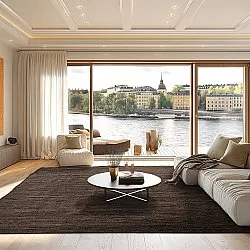 Jute-vloerkleed - Amasia (donker taupe)