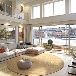 Rond jute vloerkleed - Amasia (natuur)