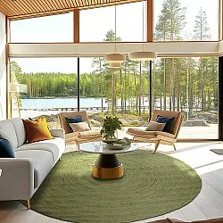 Rond jute vloerkleed - Amasia (olijf)