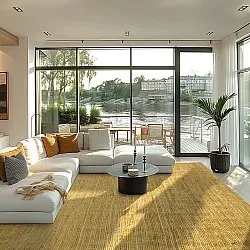 Jute-vloerkleed - Amasia (oranje)