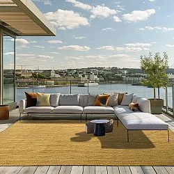 Jute-vloerkleed - Amasia (oranje)