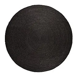 Rond jute vloerkleed - Amasia (zwart)