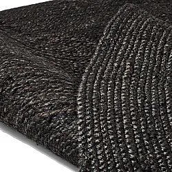Rond jute vloerkleed - Amasia (zwart)