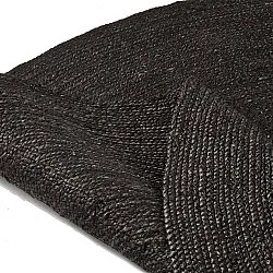Rond jute vloerkleed - Amasia (zwart)