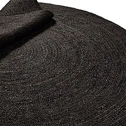 Rond jute vloerkleed - Amasia (zwart)