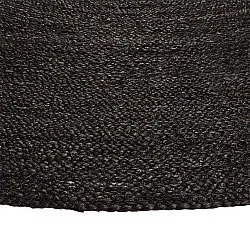 Rond jute vloerkleed - Amasia (zwart)