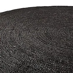 Rond jute vloerkleed - Amasia (zwart)