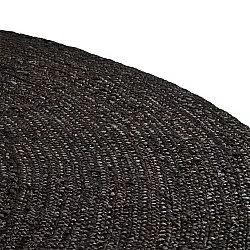 Rond jute vloerkleed - Amasia (zwart)