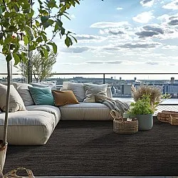 Jute-vloerkleed - Amasia (zwart)