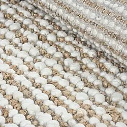 Jute-vloerkleed - Bally Jute/wool Bubble (natuur/wit)