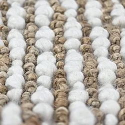 Jute-vloerkleed - Bally Jute/wool Bubble (natuur/wit)