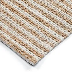 Jute-vloerkleed - Howrah Braided Jute (natuur/wit)