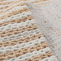 Jute-vloerkleed - Howrah Braided Jute (natuur/wit)