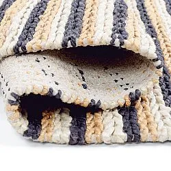 Jute-vloerkleed - Howrah Braided Jute (natuurlijk/wit/zwart)