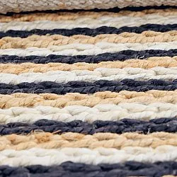 Jute-vloerkleed - Howrah Braided Jute (natuurlijk/wit/zwart)