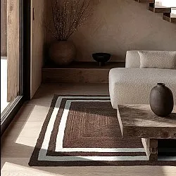 Jute-vloerkleed - Jessore (bruin/wit)