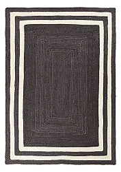 Jute-vloerkleed - Jessore (donker taupe/wit)