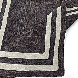 Jute-vloerkleed - Jessore (donker taupe/wit)