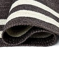 Jute-vloerkleed - Jessore (donker taupe/wit)