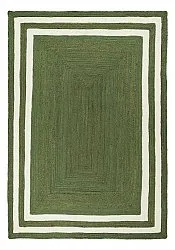 Jute-vloerkleed - Jessore (militair groen/wit)